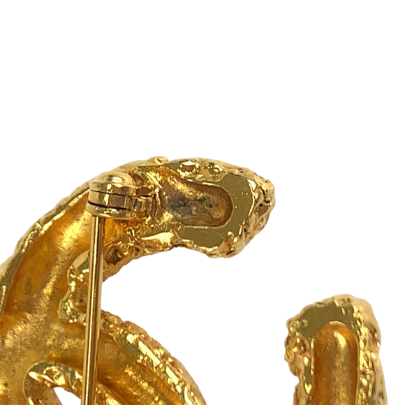 Chanel Chanel Vintage Gold Metal Brooch Metal Brooch - Picture 6 of 6
